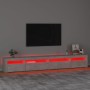 Mobile Porta TV con Luci LED Grigio Cemento 270x35x40 cm