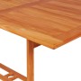 Set da Pranzo da Giardino 7 pz con Cuscini Legno di Teak Grigio