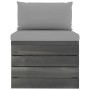 Set Divani da Giardino su Pallet 2 pz con Cuscini Massello Pino