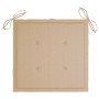 Sedia a Dondolo con Cuscino Beige in Massello di Teak