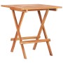 Set da Bistrot 3 pz con Cuscini Beige in Legno Massello di Teak