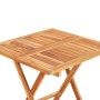 Set da Bistrot 3 pz con Cuscini Beige in Legno Massello di Teak