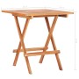 Set da Bistrot 3 pz con Cuscini Beige in Legno Massello di Teak