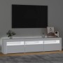 Mobile Porta TV con Luci LED Bianco 180x35x40 cm