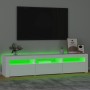 Mobile Porta TV con Luci LED Bianco 180x35x40 cm