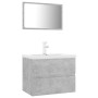 Set Mobili da Bagno Grigio Cemento in Truciolato