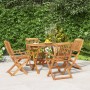 Set da Pranzo per Giardino 5 pz in Legno Massello di Acacia