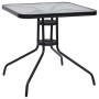 Set Mobili da Pranzo per Giardino 5 pz Nero
