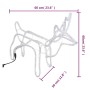 Figure Natalizie Renne 3 pz Bianco Freddo 60x30x60 cm