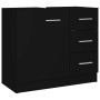 Mobile Sottolavabo Nero 63x30x54 cm in Legno Multistrato