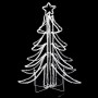 Figura Albero Natale Pieghevole LED 3pz Bianco Caldo 87x87x93cm