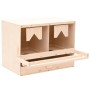 Casetta Cova per Galline 2 Scomparti 63x40x45cm Legno di Pino