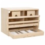 Casetta Cova per Galline 2 Scomparti 63x40x45cm Legno di Pino