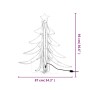 Figura Albero Natale Pieghevole LED 3pz Bianco Caldo 87x87x93cm