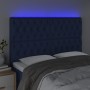 Testiera a LED Blu 144x7x118/128 cm in Tessuto