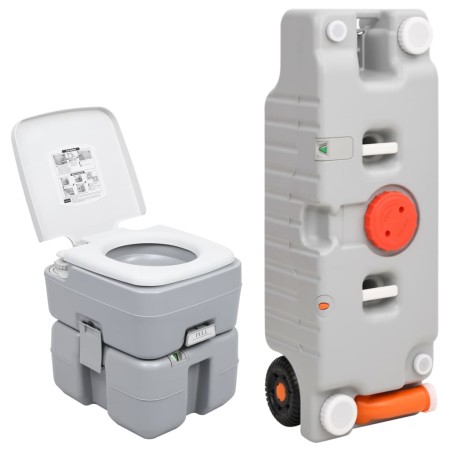 Set Toilette da Campeggio Portatile e Tanica d'Acqua