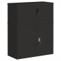 Armadio Classificatore Nero 90x40x110 cm in Acciaio