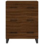 Credenza Rovere Marrone 69,5x34x180 cm in Legno Multistrato