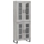 Credenza Grigio Sonoma 69,5x34x180 cm in Legno Multistrato