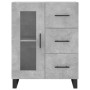 Credenza Grigio Cemento 69,5x34x180 cm in Legno Multistrato