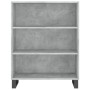 Credenza Grigio Cemento 69,5x34x180 cm in Legno Multistrato