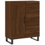 Credenza Rovere Marrone 69,5x34x180 cm in Legno Multistrato