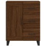 Credenza Rovere Marrone 69,5x34x180 cm in Legno Multistrato