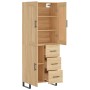 Credenza Rovere Sonoma 69,5x34x180 cm in Legno Multistrato