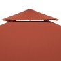 Copertura Superiore Gazebo a 2 Strati 310g/m² 4x3m Terracotta
