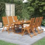 Set da Pranzo da Giardino 7 pz in Legno Massello di Acacia