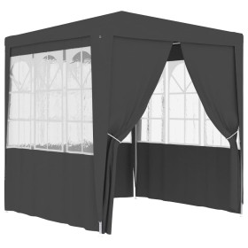 Gazebo Professionale con Pareti 2,5x2,5 m Antracite 90 g/m²