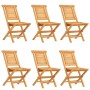 Set da Pranzo da Giardino 7 pz in Legno Massello di Teak