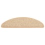 Tappeti Adesivi Scale Aspetto Sisal 15pz 65x21x4cm Beige Chiaro