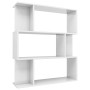 Libreria/Divisorio Bianco Lucido 80x24x96 cm