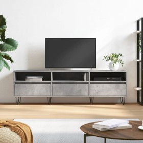 Mobile TV Grigio Cemento 150x30x44,5 cm Legno Multistrato