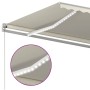 Tenda da Sole Retrattile Manuale con LED 500x300cm Crema