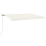 Tenda da Sole Retrattile Manuale LED 500x350 cm Crema