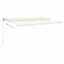 Tenda da Sole Retrattile Manuale LED 500x350 cm Crema