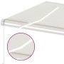 Tenda da Sole Retrattile Manuale con LED 600x300 cm Crema