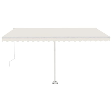 Tenda da Sole Retrattile Manuale LED 450x350 cm Crema