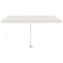Tenda da Sole Retrattile Manuale LED 450x350 cm Crema