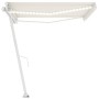Tenda da Sole Retrattile Manuale LED 450x350 cm Crema