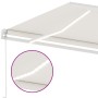 Tenda da Sole Retrattile Manuale LED 450x350 cm Crema
