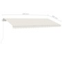 Tenda da Sole Retrattile Manuale LED 450x350 cm Crema