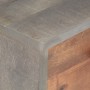 Comodino Grigio 40x30x50 cm in Legno Massello di Mango Grezzo