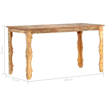 Tavolo da Pranzo 140x70x76 cm in Legno Massello di Recupero