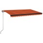 Tenda da Sole Retrattile Manuale 450x350 cm Arancione e Marrone