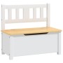 Set Tavolo e Sedie per Bambini 4 Pezzi Bianco e Beige in MDF