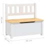 Set Tavolo e Sedie per Bambini 4 Pezzi Bianco e Beige in MDF