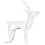Figure Natalizie Renne 2 pz Bianco Caldo 76x42x87 cm